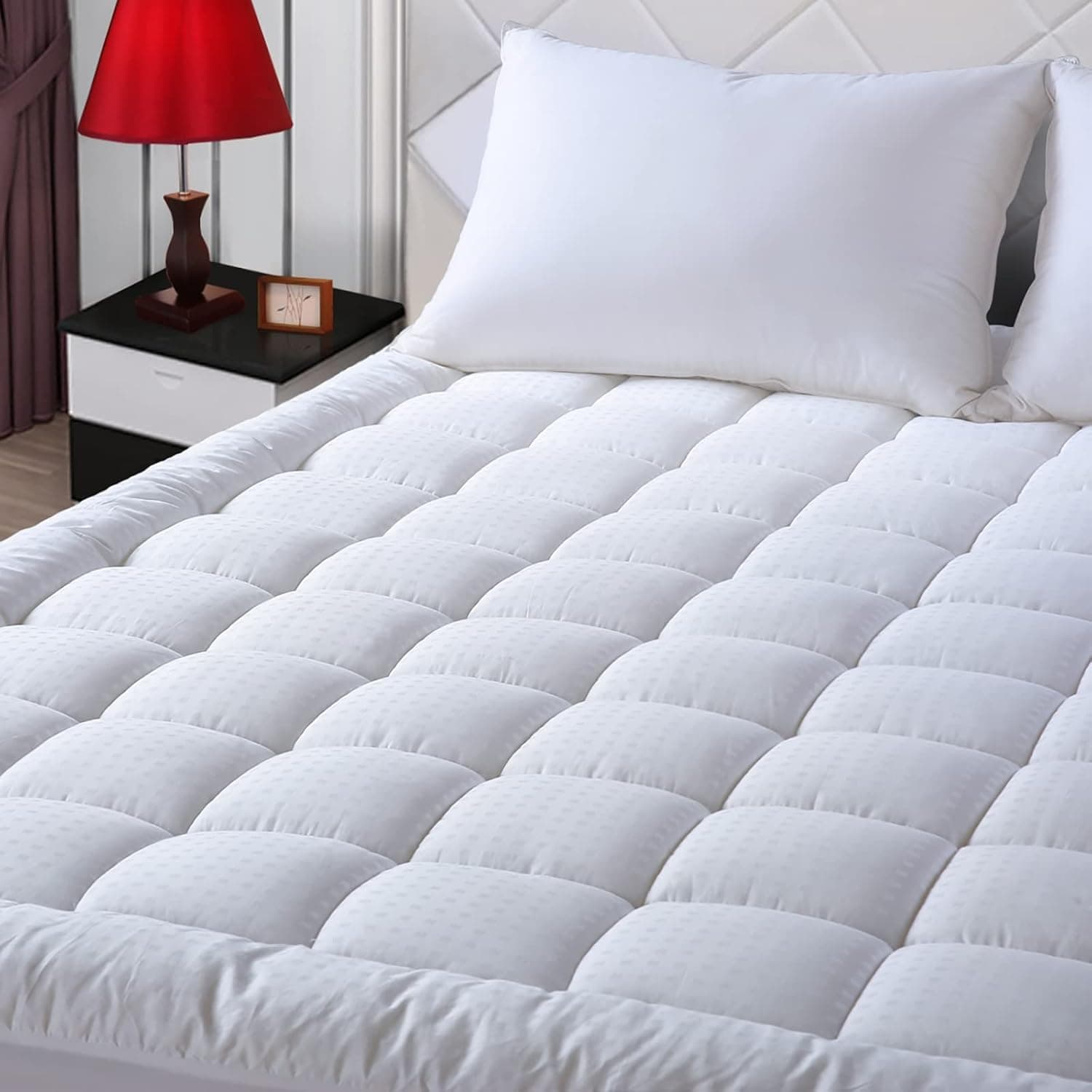 Listing image for EASELAND Queen Mattress Pad, Cotton Pillow Top