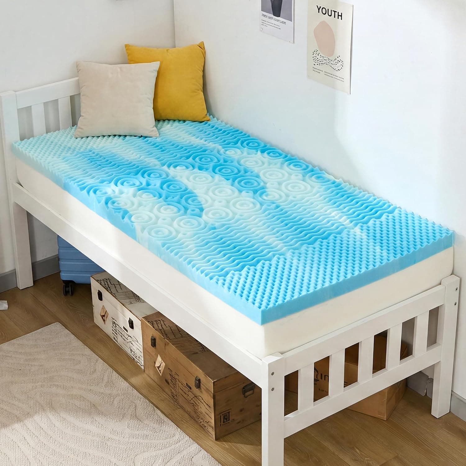 Listing image for SINWEEK 2 Inch Memory Foam Mattress Topper, Twin XL