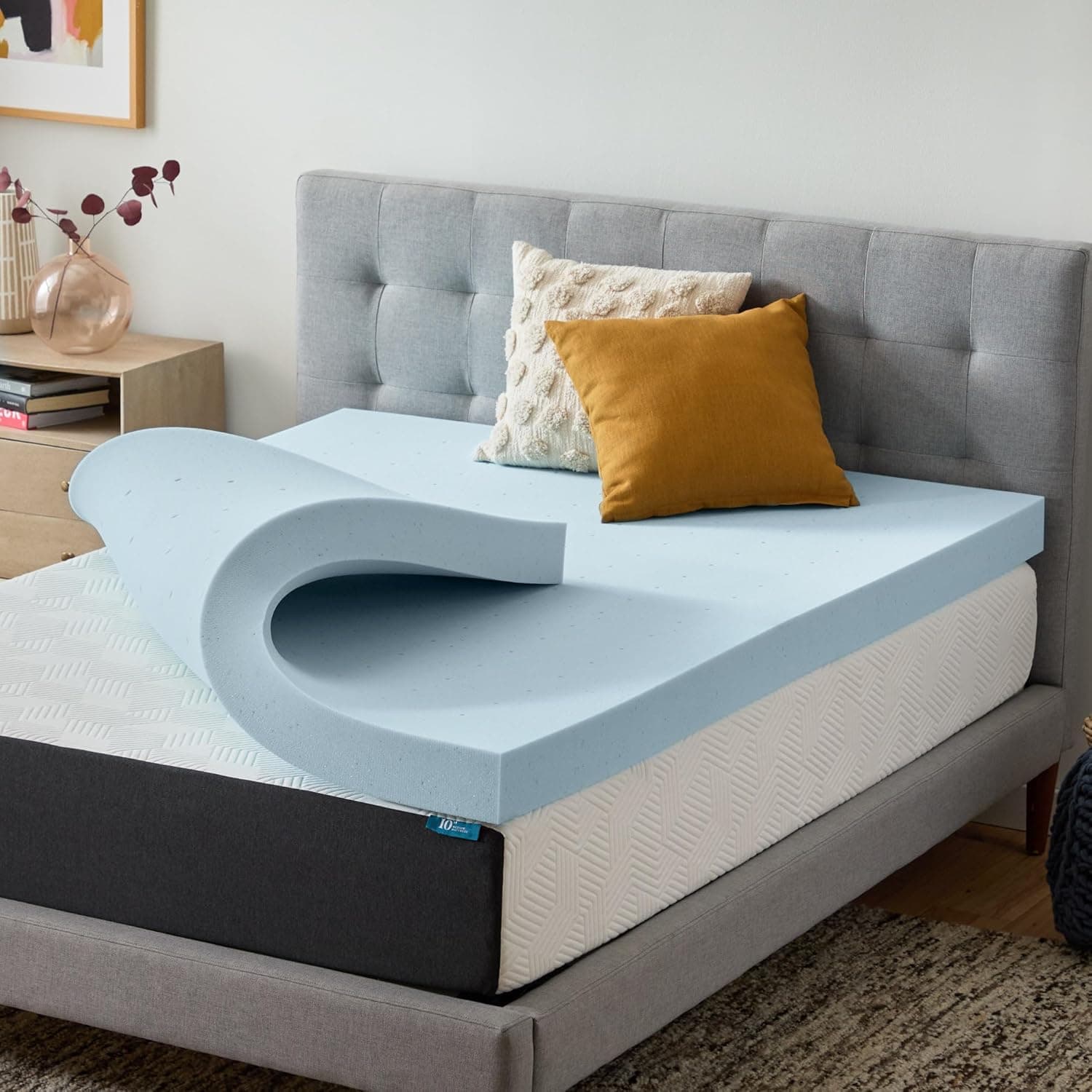 Listing image for Lucid 4 Inch Memory Foam Mattress Topper, Twin XL