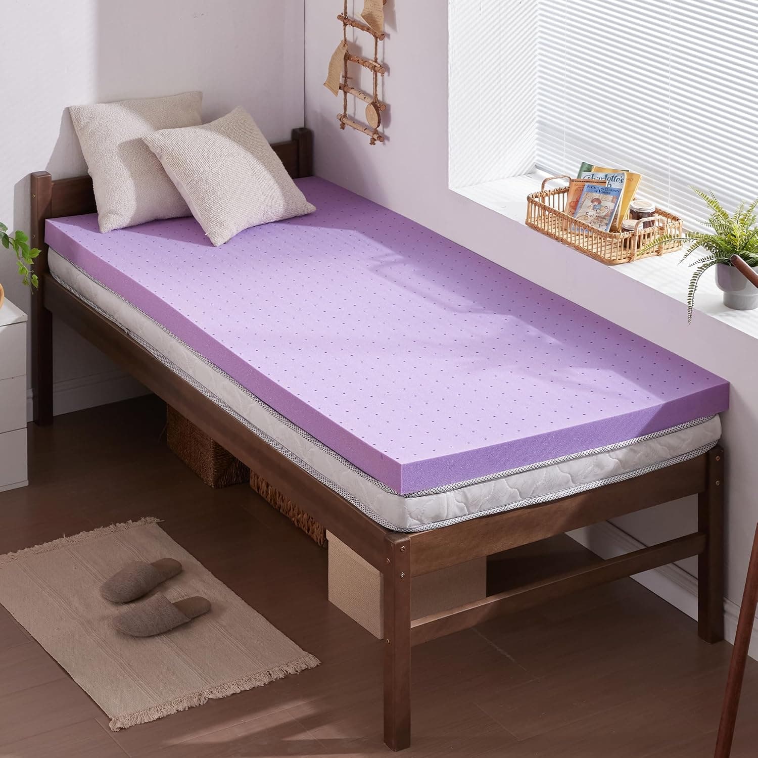 Listing image for SINWEEK 2 Inch Twin Gel Memory Foam Mattress Topper